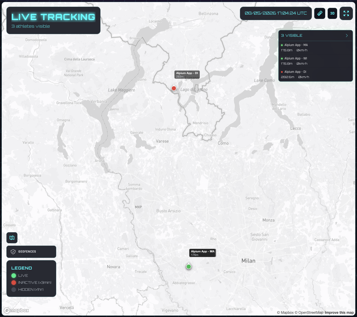 Alpium public live tracking